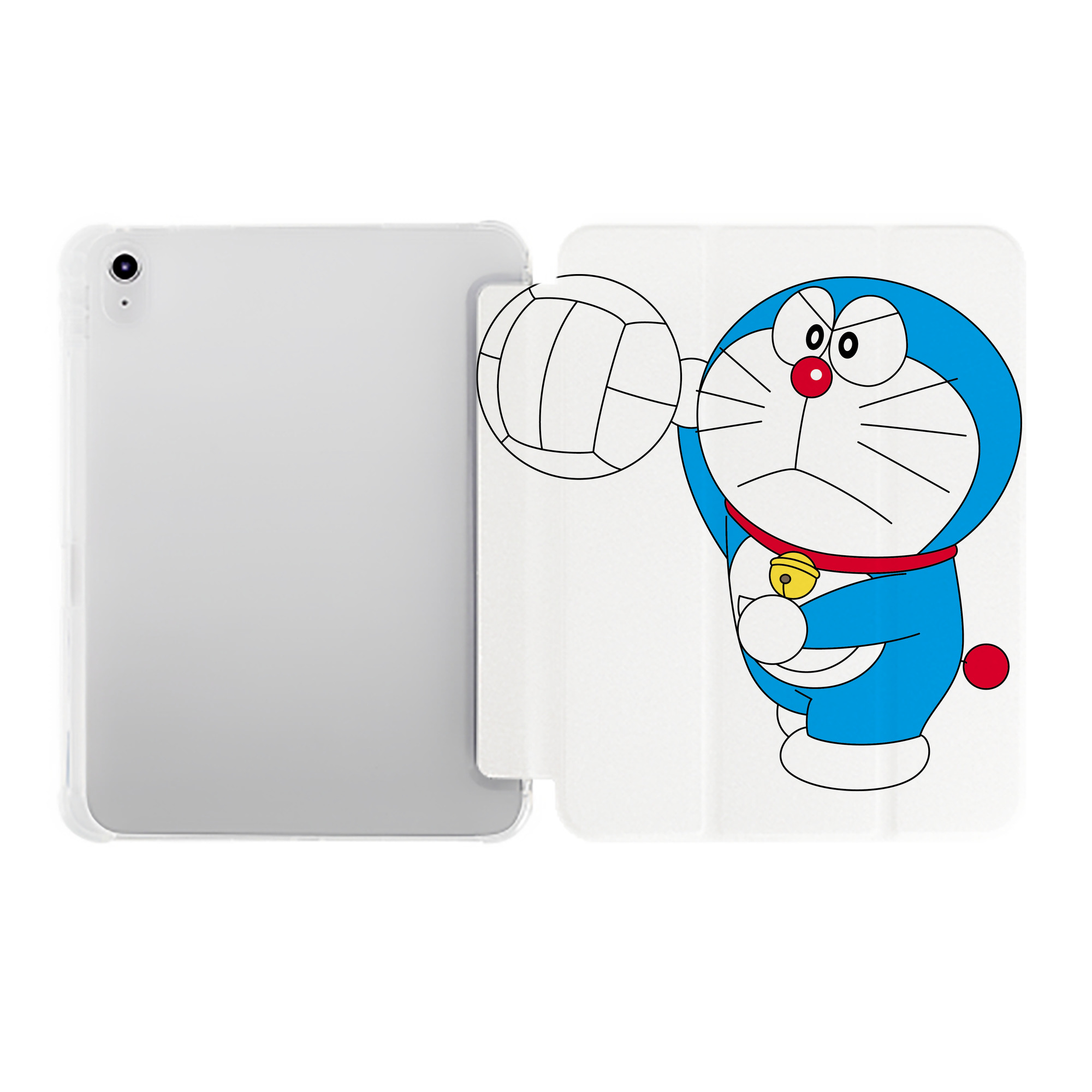 （画像用） ドラえもん Doraemon IPad ケース ペン収納付き 三つ折りスタンド PUレザー×シリコン 対応機種9.5/10.5/10.9インチ